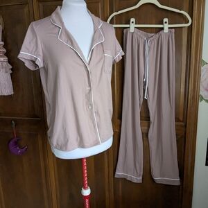 Born Pajama Set with White Piping